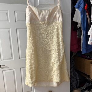 Princess Polly Cream and Gold Sequin Dress